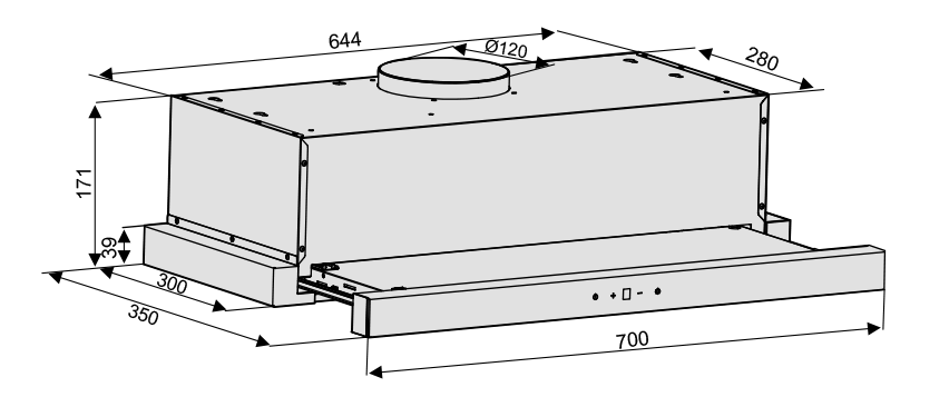 Máy hút mùi TA 3005C 70cm